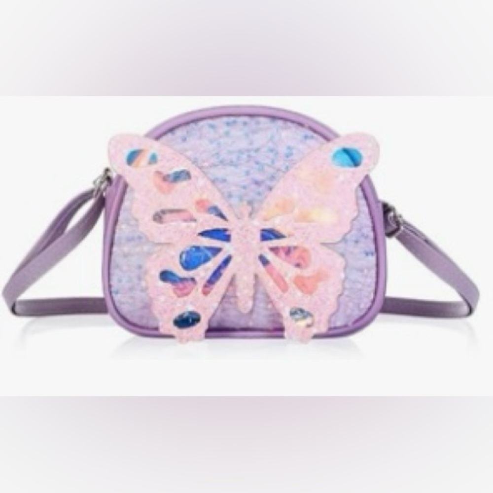 💜🦋💜Purple Glitter Butterfly Crossbody Bag